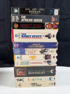 Classic VHS Movie Lot &ndash; 36 Tapes, Top Gun, Jurassic Park, Star Wars, Braveheart, More, NTSC