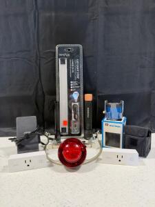 Mixed Electronics Lot: Wemo Smart Plugs, Anker Charger, Maglite, LED Strip, Duracell Flashlight