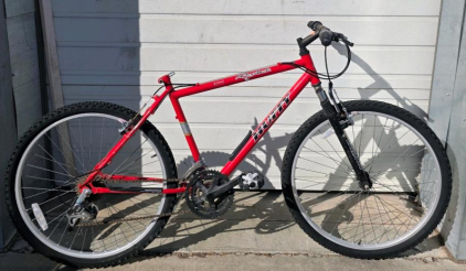 Huffy Aftershock 26" Mountain Bike, Red, 18-Speed, Front Suspension, Steel Frame