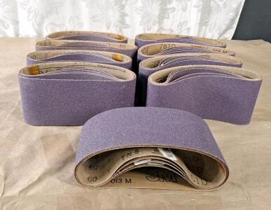 (45) 3M 716D Regalite Resin Bond Cloth Sanding Belts, 60-Grit, 4" x 21"