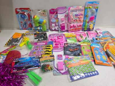 Large Mixed Lot of Kids Toy Sets: Water Guns, Pretend Play, LEGO Polybag, Games, 27+ New Pieces