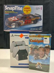 Monogram SnapTite 1:32 #28 Havoline T-Bird Kit, NexiGo PS5 Charging Dock, Caddyshack VHS SE