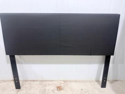 Queen Size Black Upholstered Headboard, Adjustable Height, Bed Frame Mount