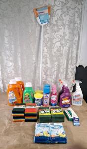 (2) 64-FL Oz Bottles Of LA's Totally Awesome Stain Lifter Laundry Detergent, Clean Fresh Scent, (1) 42-FL Oz Bottle Of LA's Totally Awesome Laundry Detergent W/ Stain Lifter, Rain Fresh, (2) 15-Oz Jars Of LA's Totally Awesome Power Oxygen Base Cleaner, 