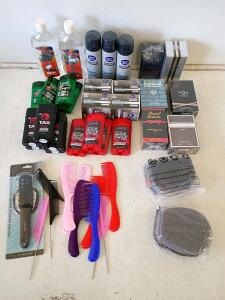 Men&rsquo;s Grooming Bundle: Deodorant, Shaving Cream, Soaps, 6 Colognes, Hair Gel, Combs, Pouches