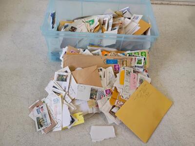 Large Collection of U.S. Used Postage Stamps on Paper