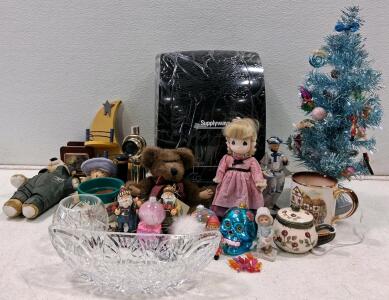 Supplyways Dispenser, Precious Moments Doll, Mixed Collectibles Lot
