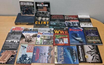 18-Book WWII Military History Collection: Navy, Battleships, Marines, Pacific War, Illustrated