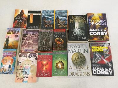 Fantasy & Sci-Fi Paperback Lot: Rothfuss, Martin, Dune, The Expanse, Manga