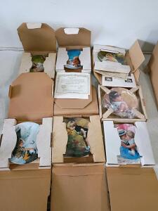 Donald Zolan Limited Edition Collector Plates Lot, Pemberton & Oakes, Original Boxes, COAs
