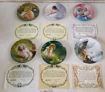Donald Zolan Pemberton Oakes Limited Edition Collectible Plates w/ Certificates, 8.5" Porcelain