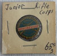 Winchester Junior Rifle Corps Pinback Button, Circa 1920s, 7/8" Diameter