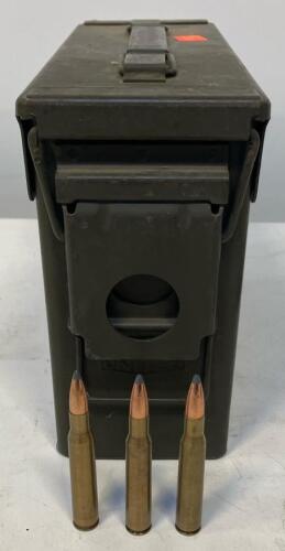 46 Rounds .30-06 Springfield, R-P Soft Point Brass, in Military Waterproof Ammo Can