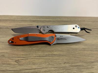 Kershaw 1660OR Leek & Chris Reeve Sebenza Folding Knives