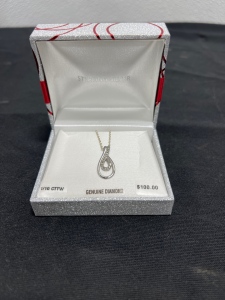 Sterling Silver 1/10 CT Diamond Necklace