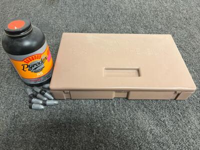 CVA Muzzleloader Shooter&rsquo;s Kit, Pyrodex RS 16oz, .50 Cal Bullets & Accessories, Manuals, Case
