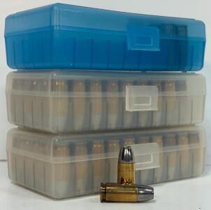 9mm Luger Reloaded Ammo, 120gr Silvertip Hollow Points, CCI Primed, 107 Rounds, Mixed Brass