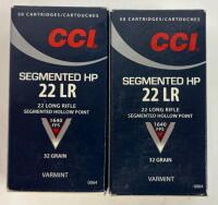 CCI & RWS .22 LR Rimfire Ammo Lot &mdash; Segmented HP, Quik-Shok, HySpeed, R50, 50-Round Boxes - 2