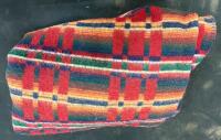 Assorted Equestrian Tack Lot: Saddle Pads, Girth, Halter, Ropes, Leg Wraps, Feed Bin - 4