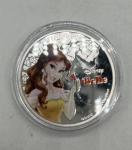 One Troy Ounce .999 Fine Silver Plated Disney Belle Coin