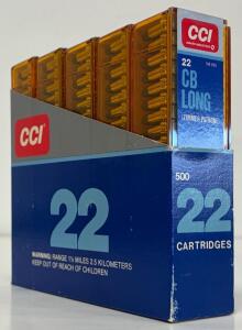 CCI .22 CB Long Zimmer Patrone, 500 Rounds, 29gr RN, 720 fps