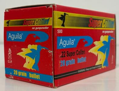 Aguila Super Colibr&iacute; .22 LR 20 Grain Rimfire Ammunition, 500 Rounds