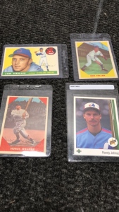 (4) Vintage Baseball Cards 1955-89