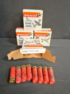 Winchester Dove & Quail 12 Gauge 2-3/4" #8 Shot 1 oz 3 1/4 Dr Lot 16X1CG8 25 Rounds 4 boxes.