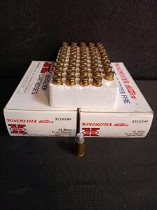 Vintage Winchester Western Silvertip .32 Auto 80 gr Hollow Point X32ASHP, 100 Rounds, Brass Case