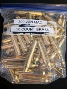 .300 Win Mag Brass Casings (50 Count), Unprimed, Cleaned &ndash; Reloading Supply