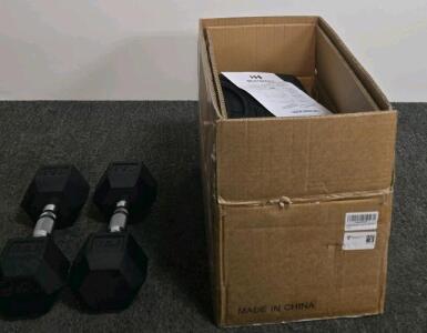 Adjustable Weighted Vest Set BEAT BOOST, 20 lb Max, Arm/Leg Wraps, + 2 Hex 17.5 lb Dumbbells (Shelf A)