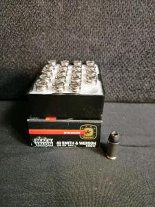 Winchester Black Talon .40 S&W 180gr SXT JHP, 20 Rounds, Supreme Series, Nickel Case