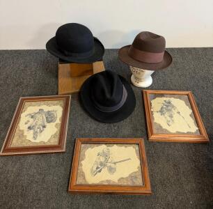 Vintage Brown Champ Fur Felt Fedora Hat (E)