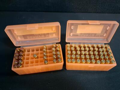 .30 Carbine 110gr Sierra Handloads, 76 Total, Mixed Brass, 13-14gr 2400, Berry's MFG Boxes