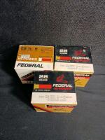 Federal Hi-Power 28 Gauge 2 3/4" #8 Shot 7/8oz 25 Rounds per Box (3 Boxes, 75 Total) - 2
