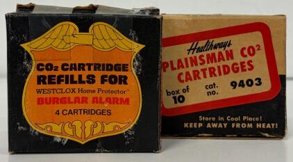 Vintage Healthways Plainsman & Westclox CO₂ Cartridges, Original Packaging, 8g Capacity