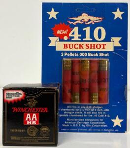 Winchester .410 Gauge AA HS Target Load & 000 Buckshot, 2.5" Shells, 1/2 oz, 5 Rds Each