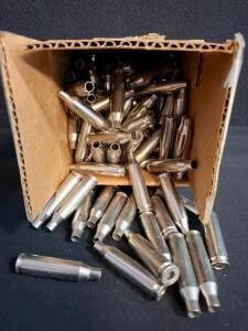 Box of 120 Remington R-P .243 Winchester Nickel-Plated Brass Cases, Boxer Primed