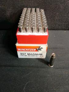 Winchester .357 Magnum Silvertip 145 gr HP Nickel 50 Rounds Factory Ammo