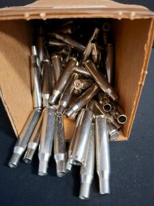 Remington .270 Win Nickel-Plated Brass, 120 Cases, Fired, Deprimed, R P Headstamp
