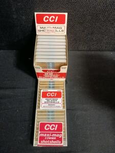 CCI Maxi-Mag .22 WMR Shotshells, 218 Rounds, #12 Shot, Brass Case