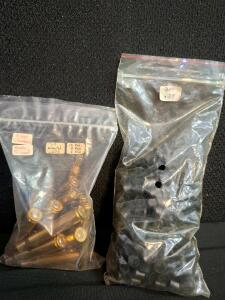 .270 Winchester Brass Cases (17 Mixed) & 300 Count .38 Caliber Cast Lead Bullets, Assorted Brands