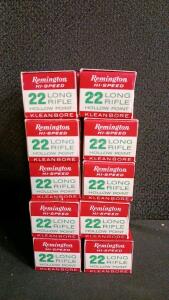 Remington Kleanbore Hi-Speed .22 LR Hollow Point 500 Rounds Vintage "Golden Bullet" Brass Case