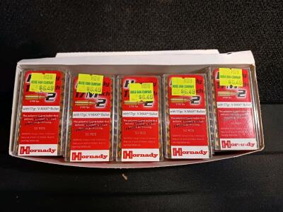 Hornady 17 Mach 2 17gr V-MAX Polymer Tip Ammo, 500 Rounds, First Production Run