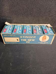 CCI Stinger 22 LR, 500 Rounds, Copper-Plated Hollow Point, Vintage Factory Sealed Box