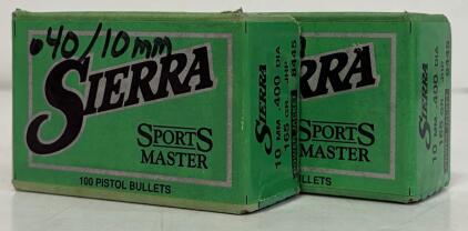 Sierra Sports Master 10mm/.40 JHP Bullets, 165gr, Power Jacket, 2x100ct Boxes, Model 8445