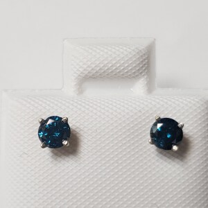 $1175 14K Treated Blue Diamond(0.36ct) Earrings