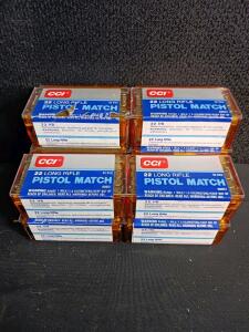 CCI .22 LR Pistol Match 40gr LRN, 50rd Boxes, Lot of 10 (500 Rounds) 00051