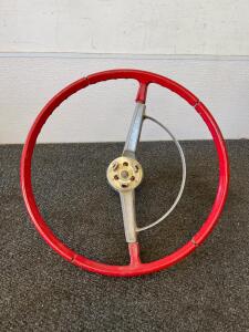 Vintage 1969-1970 Chevrolet 2-Spoke Red Steering Wheel for Camaro, Chevelle, Nova