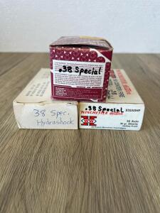 .38 Special Ammo & Brass Lot: HydraShok, Remanufactured, Winchester, 150+ Rounds, Mixed Boxes